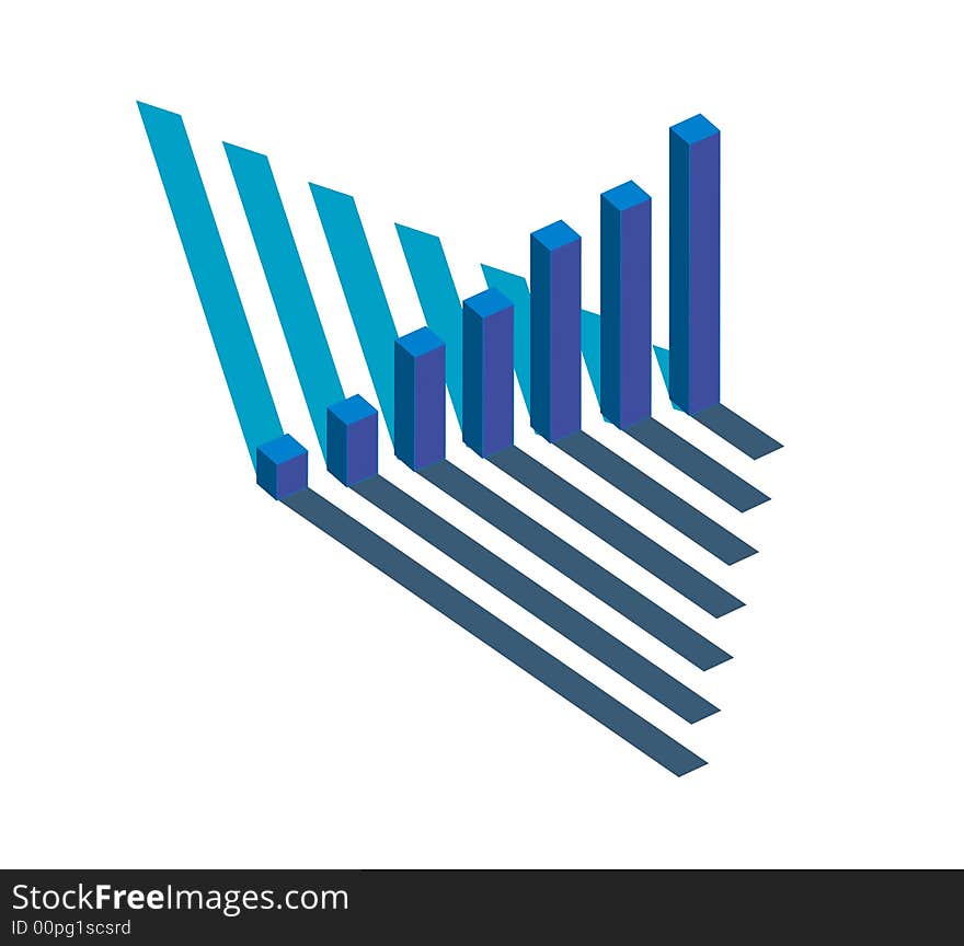 Business Graph on white background -  design