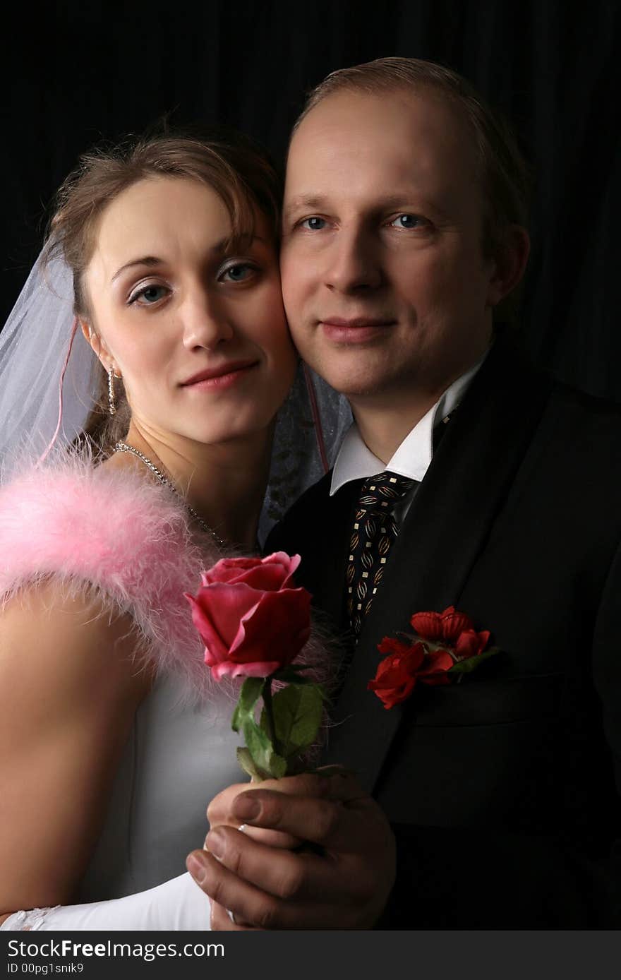 The fiancee and bridegroom at a wedding