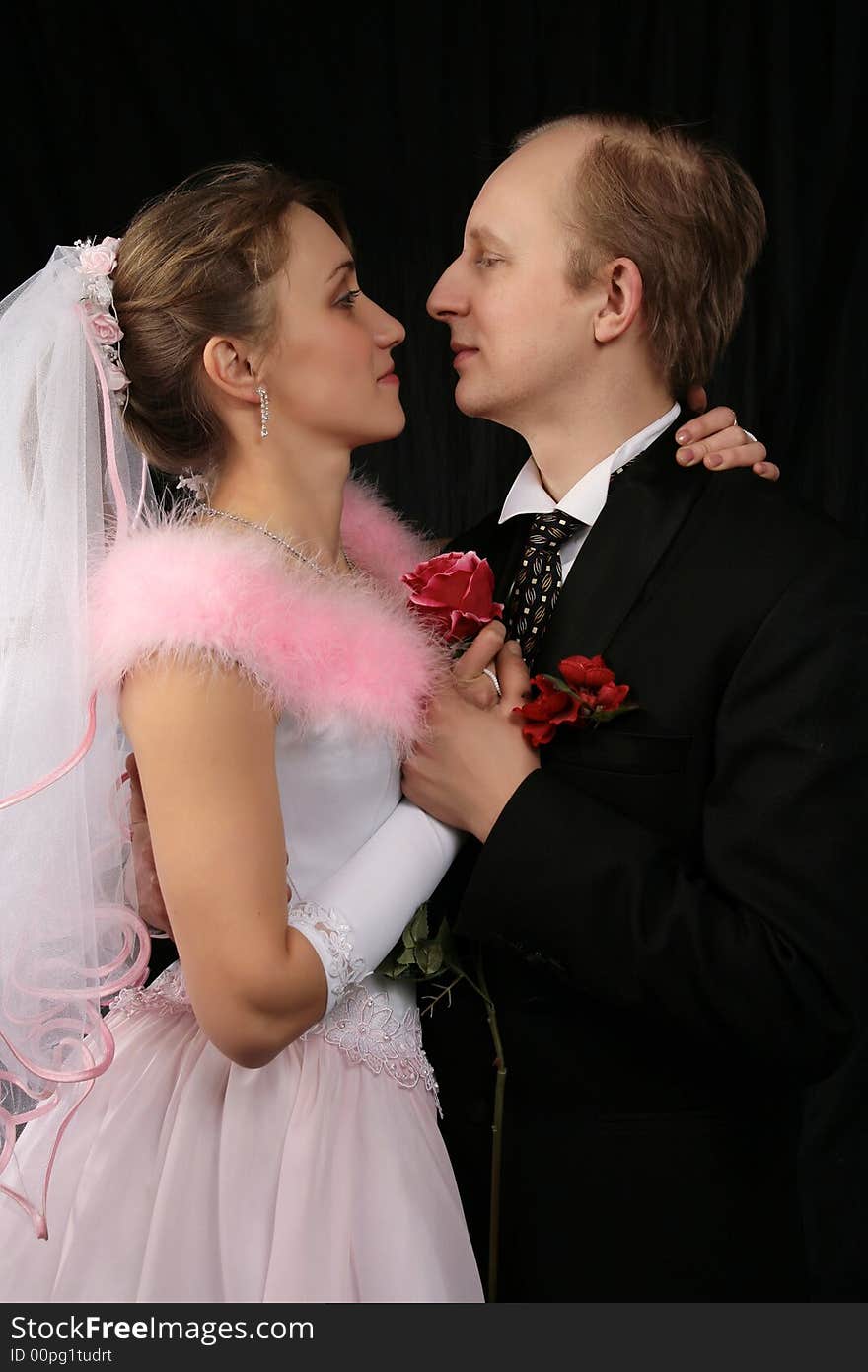 The fiancee and bridegroom at a wedding