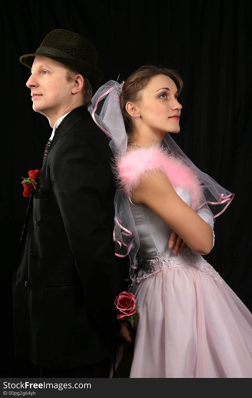 The fiancee and bridegroom at a wedding