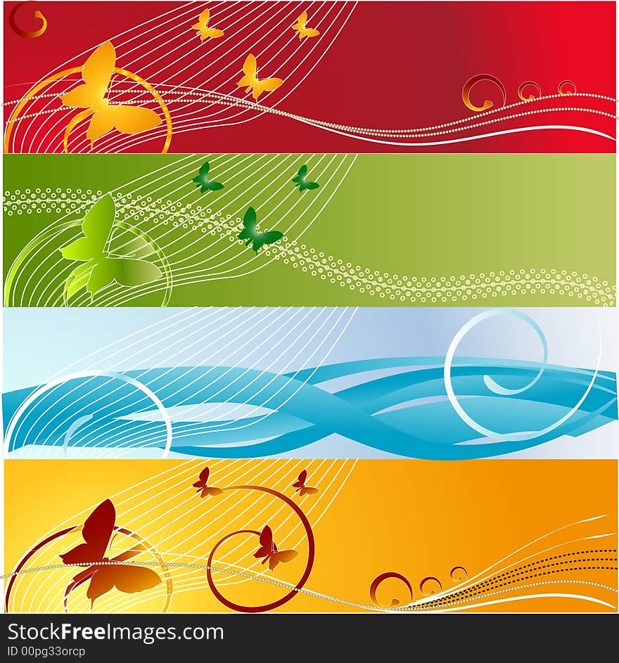 Baner grunge floral background - VECTOR. Baner grunge floral background - VECTOR