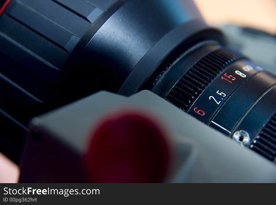 Close up of a lens - aperture scale. Close up of a lens - aperture scale