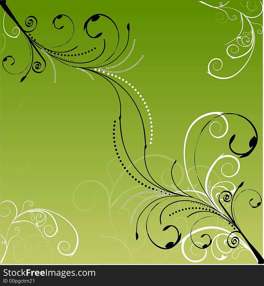 Floral ornament background- design