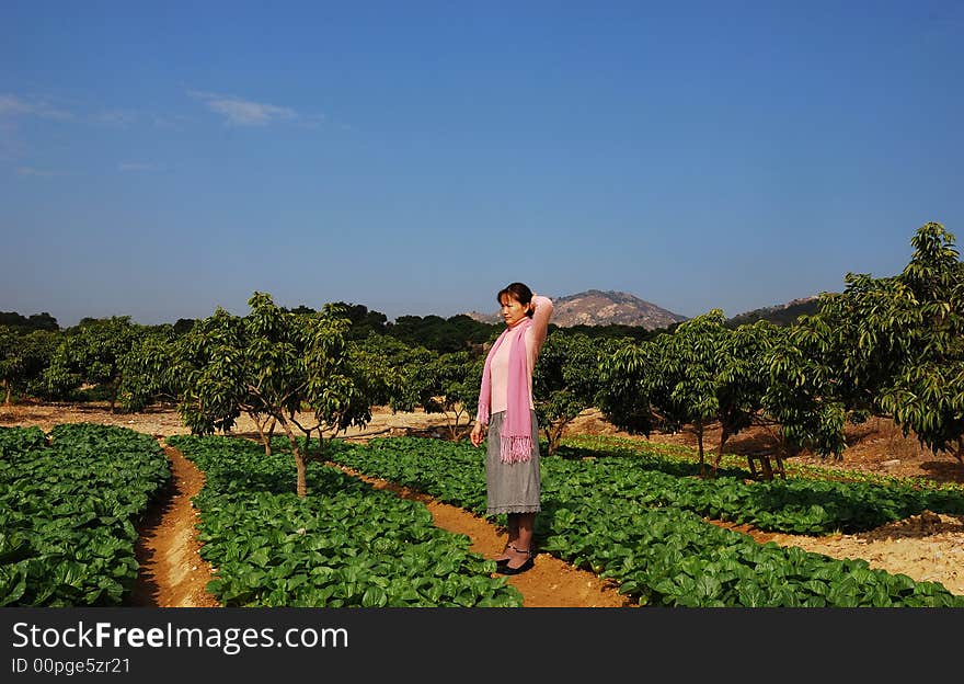 A woman in the village