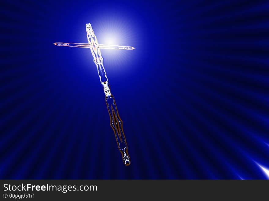 Tilted cross in Divine Light