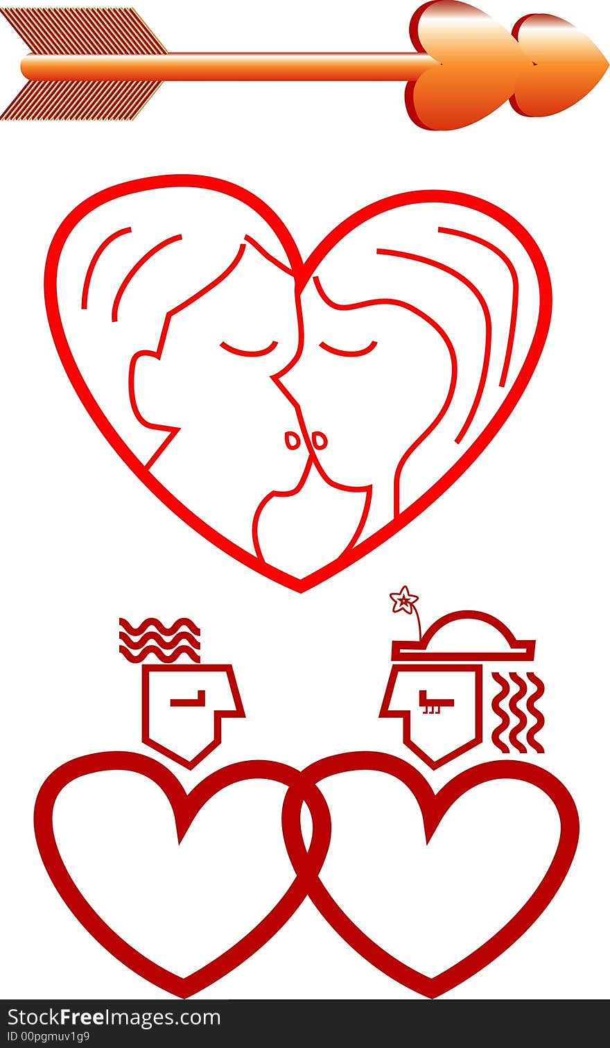 Vector illustration for valentines element