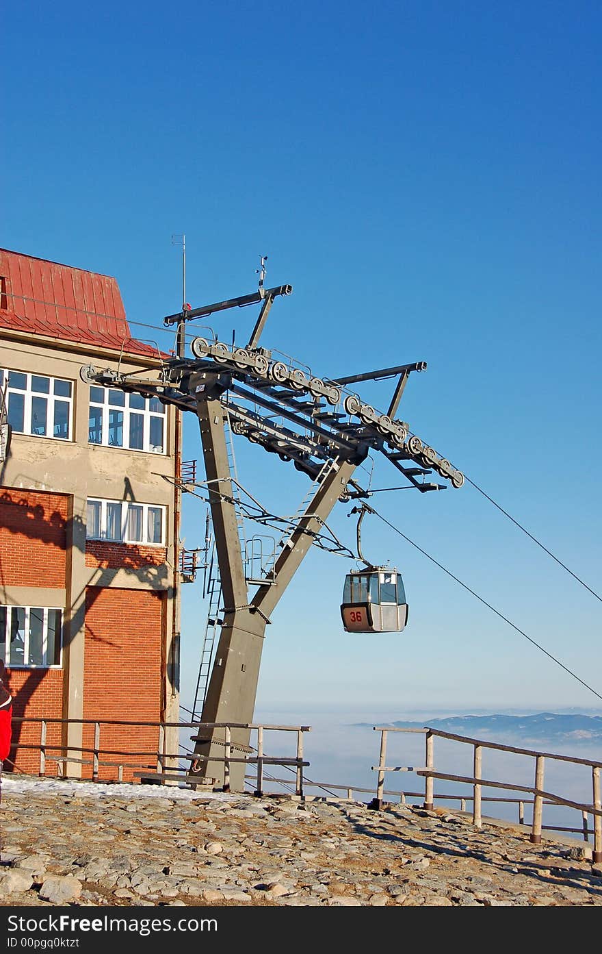 Station of a cabine lift at Skalnate pleso in High Tatras. Station of a cabine lift at Skalnate pleso in High Tatras