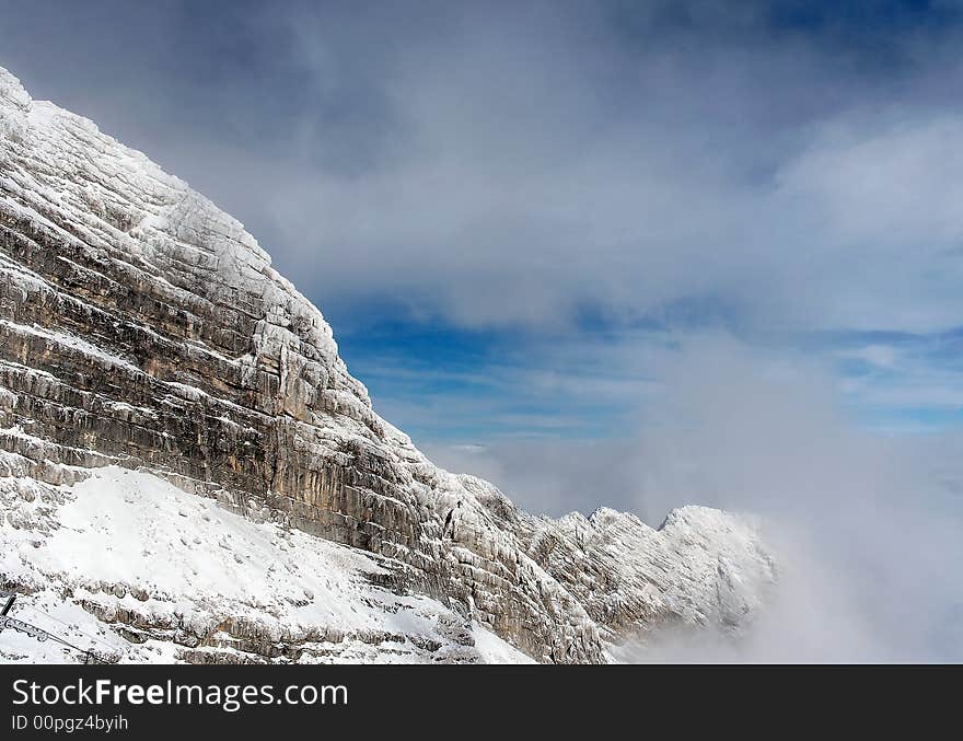 Mountain in snow