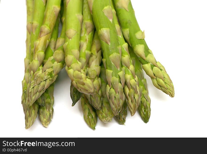 Asparagus on a white background