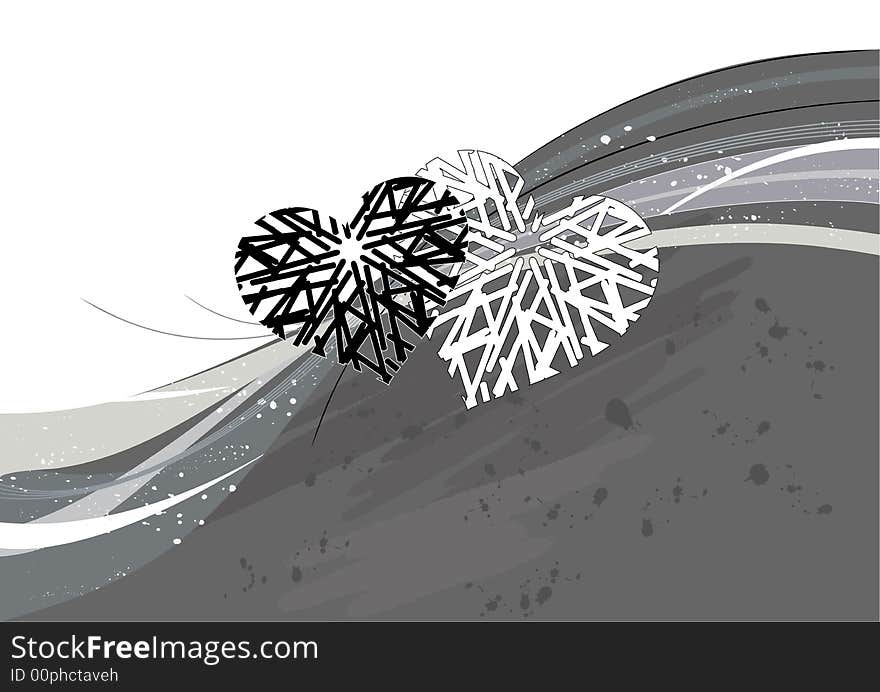 Grunge valentine background, vector illustration