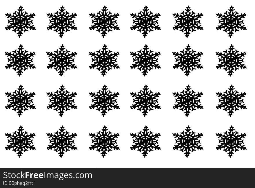 Grunge black snowflakes