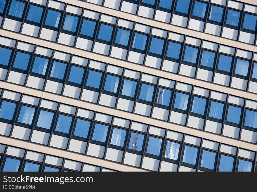 Rows of windows in a commercial office building