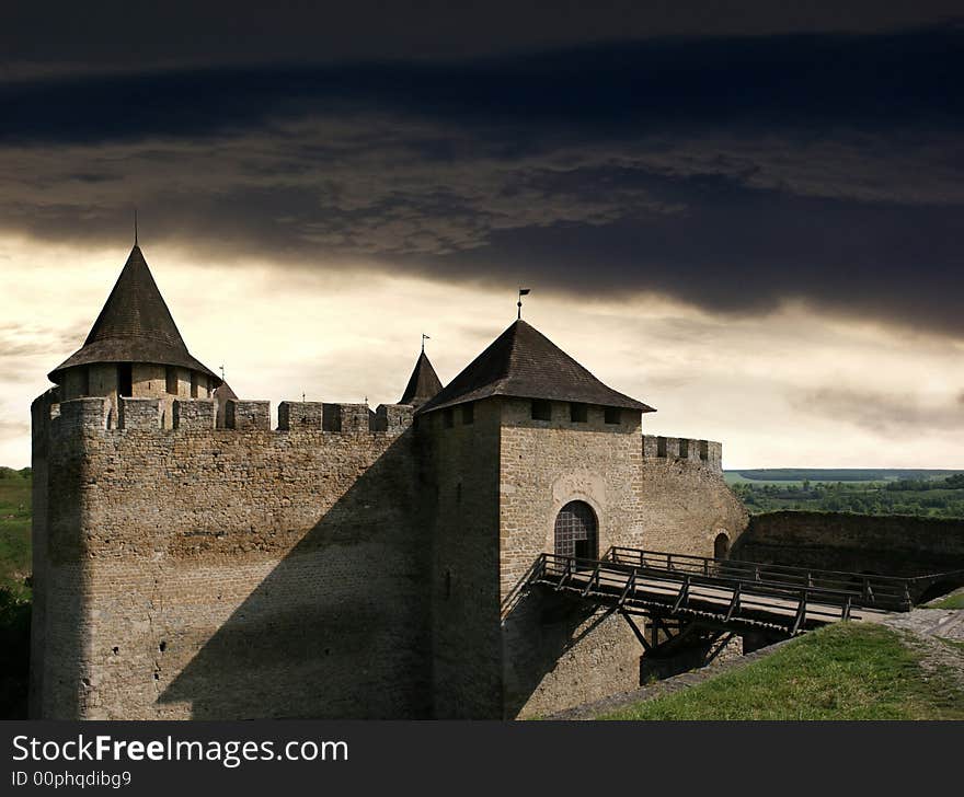 Old fortress with the bridge