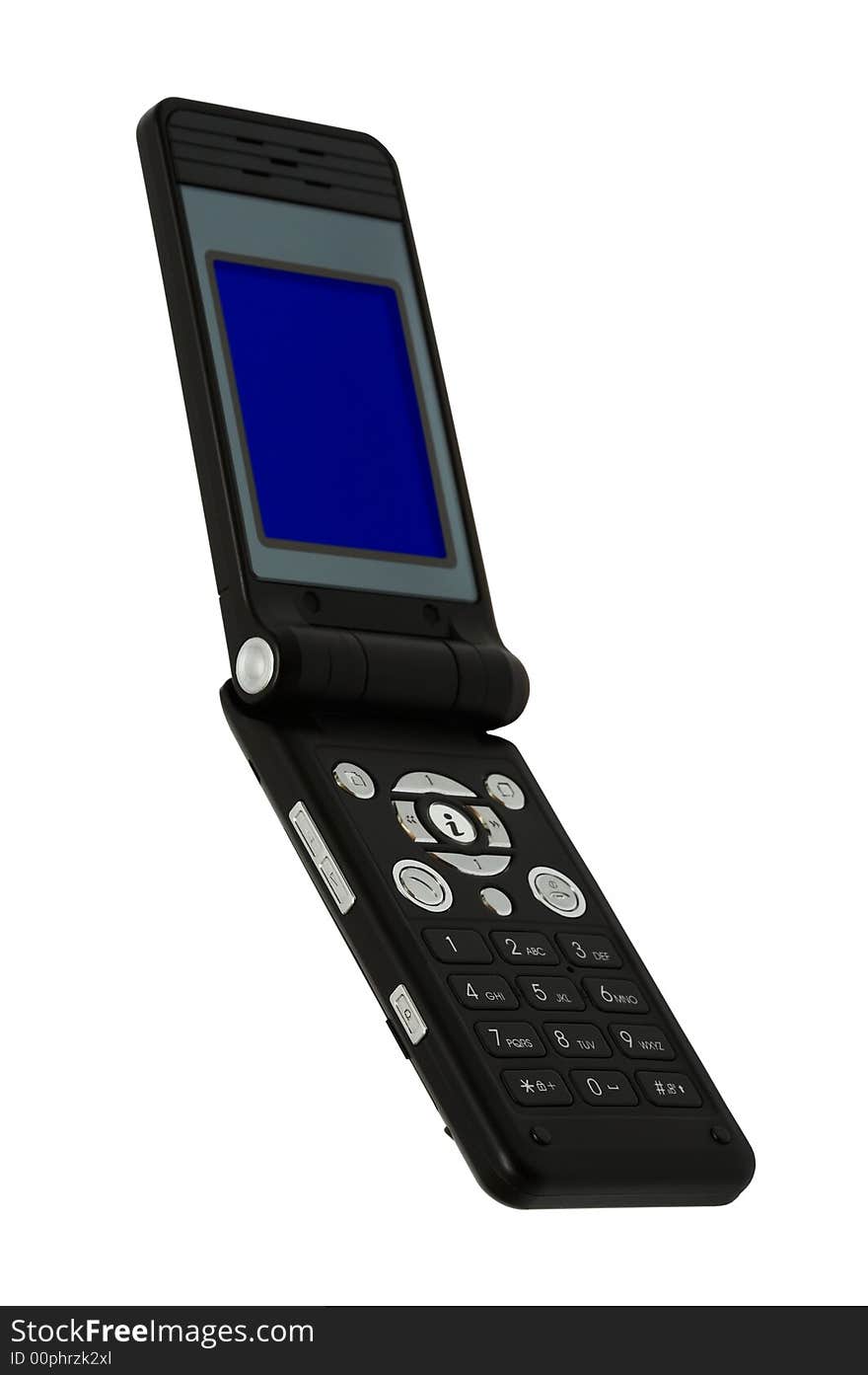 Modern mobile phone on a white background