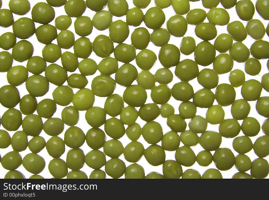 Fresh green peas, abstract background