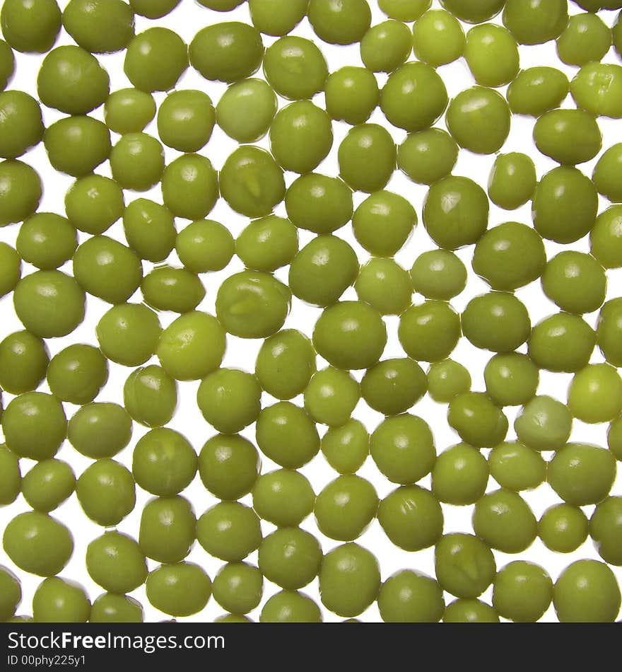 Fresh green peas, abstract background