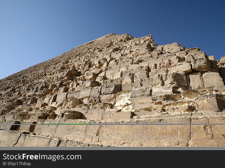 The Great Pyramid of Giza near Cairo, Egypt.