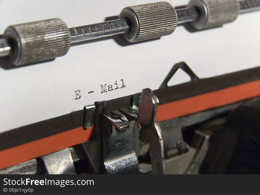 Write the word on old typewriter. Write the word on old typewriter