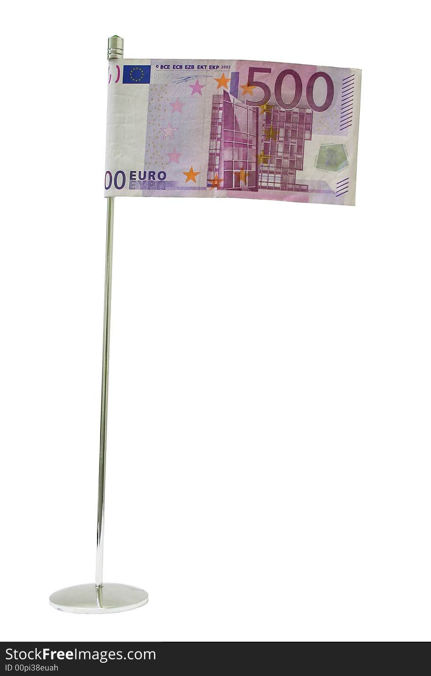 A flag consisting of banknote 500 euro