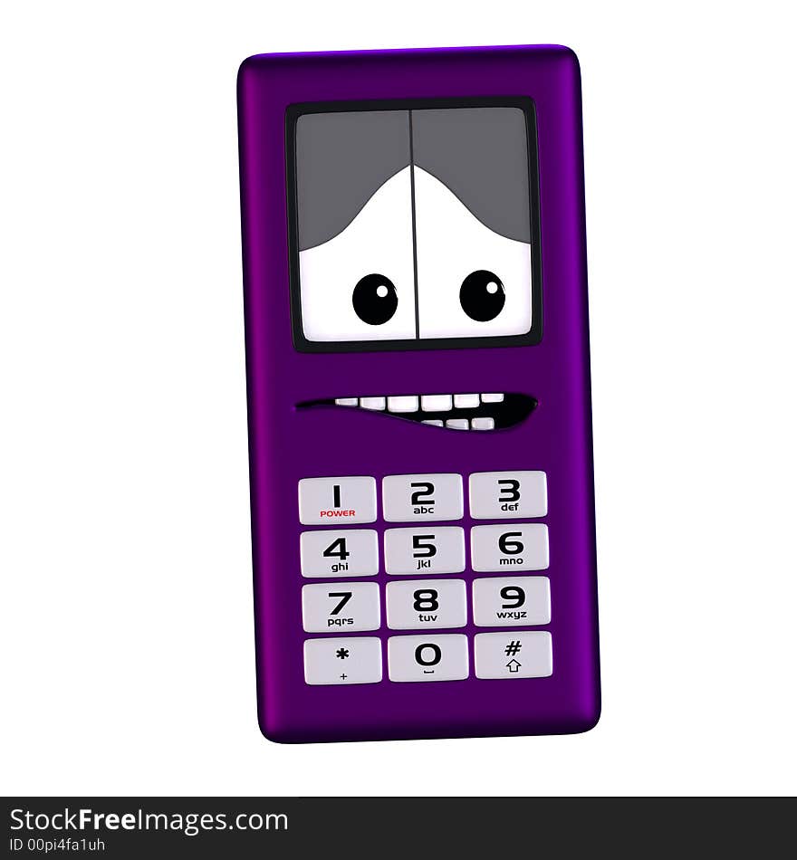 Cartoon cell phone