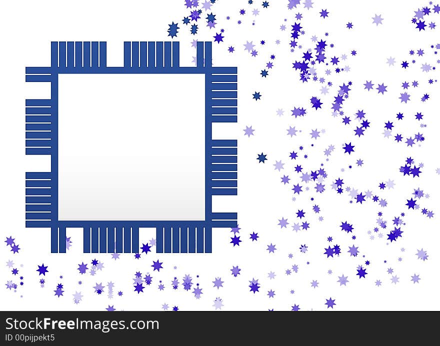 Violet stars in white background frame. Violet stars in white background frame