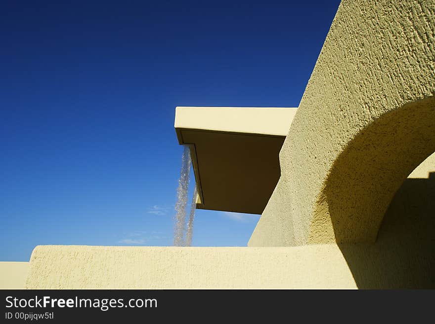 Fountain detail in a modern building in Mexico