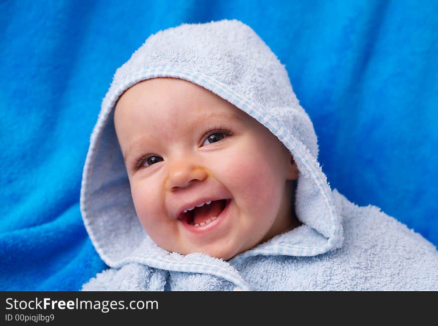 Portrait of little girl after bath. Portrait of little girl after bath