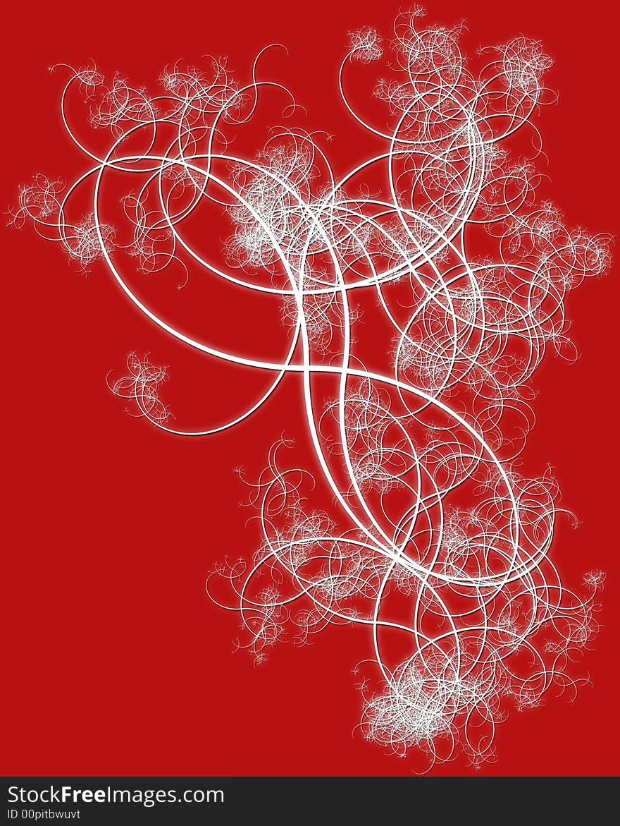 Abstract white lines on red background. Abstract white lines on red background.