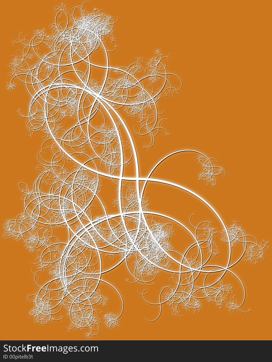 Abstract white lines on orange background. Abstract white lines on orange background.