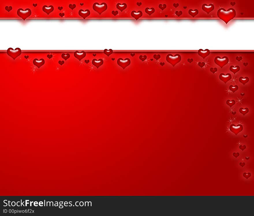 Red template with hearts and a white area for text. Red template with hearts and a white area for text.