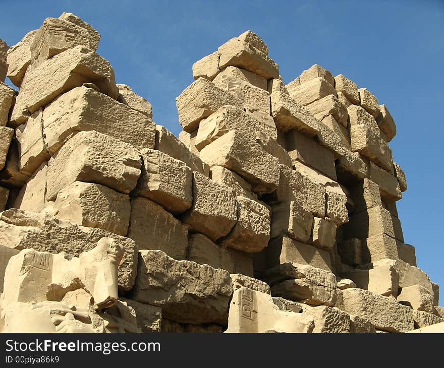 Temple ruins Karnak Luxor Egypt. Temple ruins Karnak Luxor Egypt