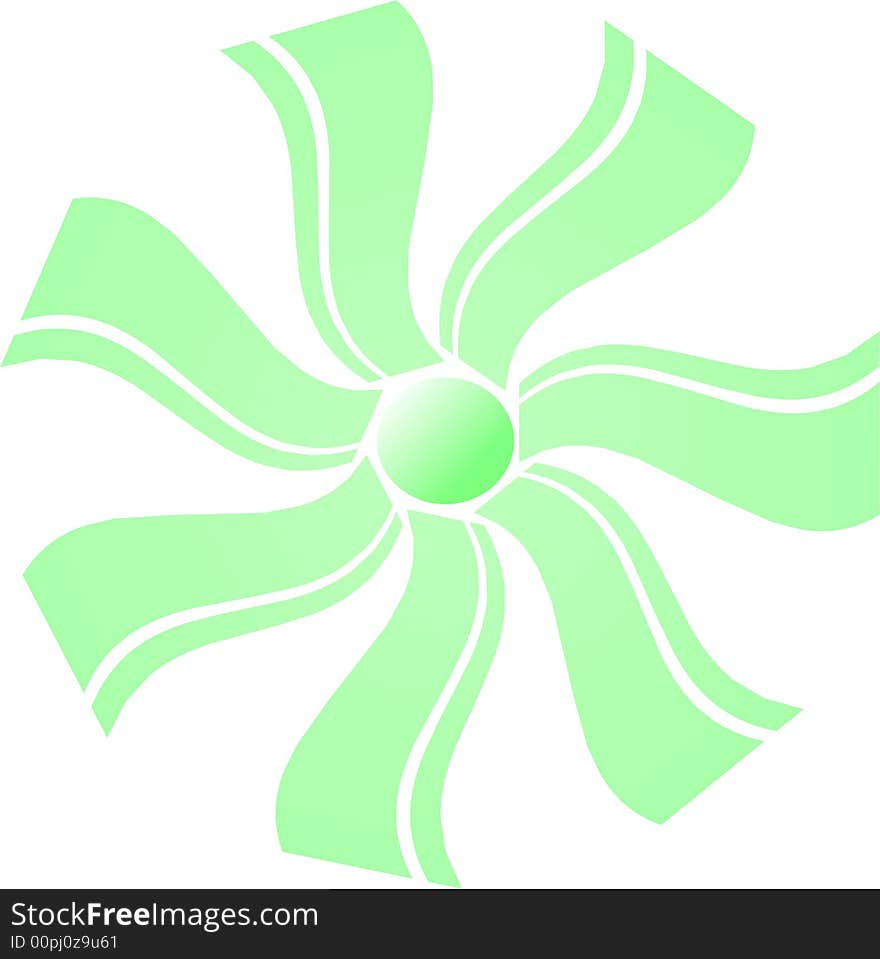 Mint Floral Ribbon flower design.