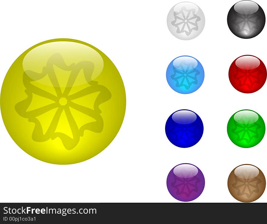 Color balls glass vector illustration