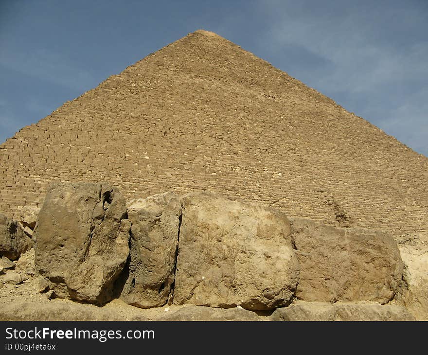 Egyptian pyramid in Giza, Egypt