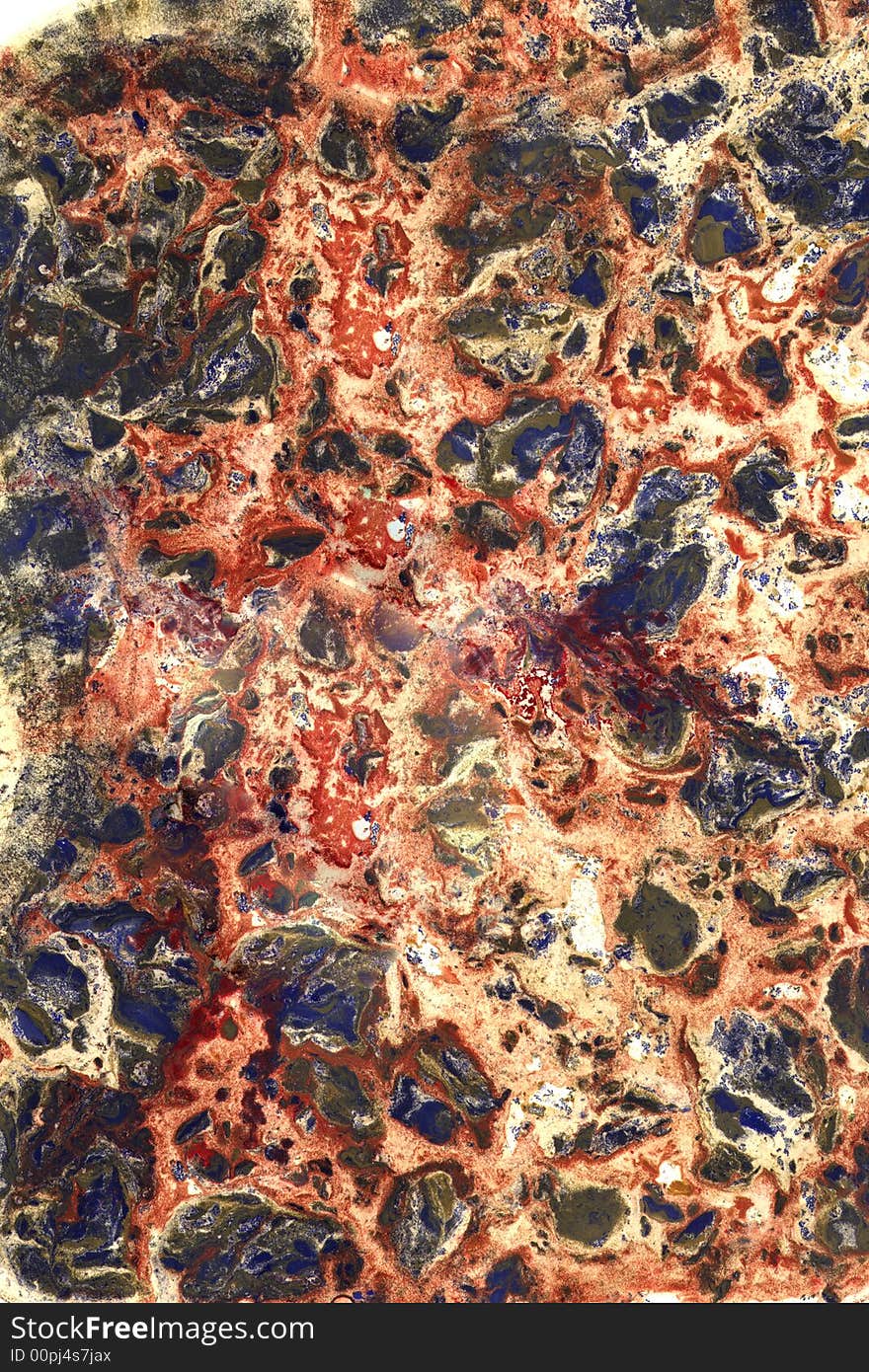 Hand-crafted vintage marbled paper