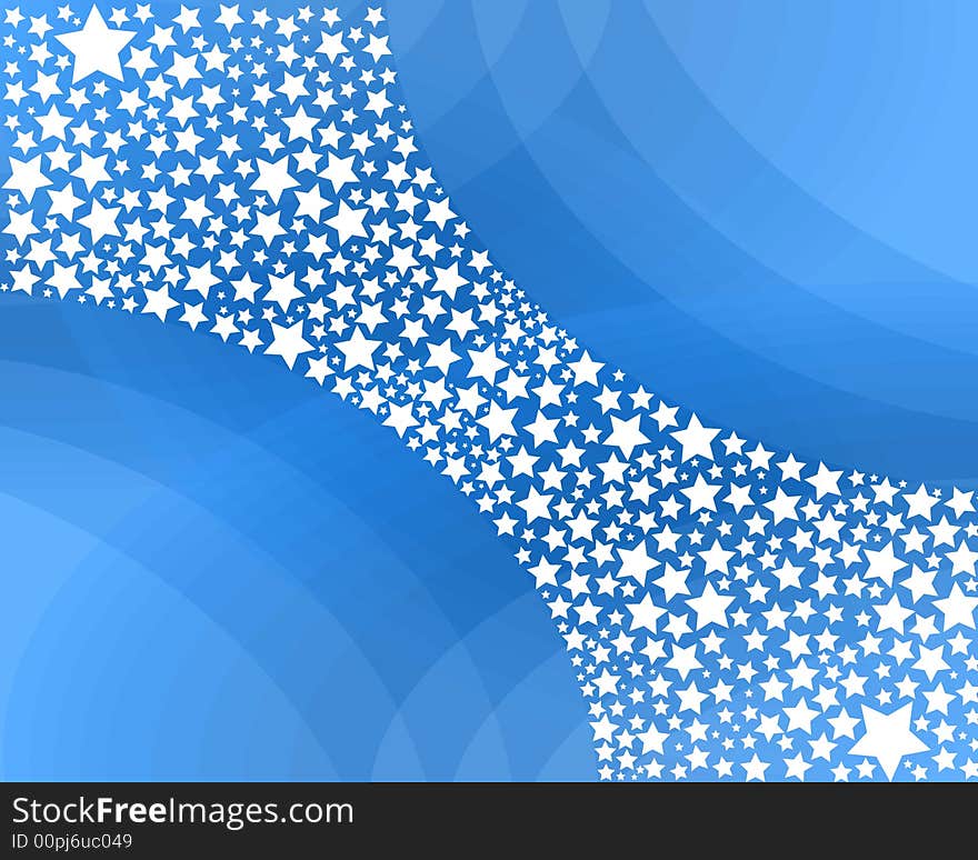 A blue background with stars. A blue background with stars