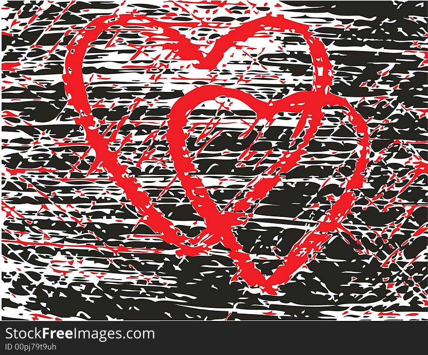 Abstract vector valentine background with hearts. Abstract vector valentine background with hearts