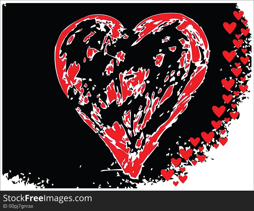 Abstract vector valentine background with hearts. Abstract vector valentine background with hearts