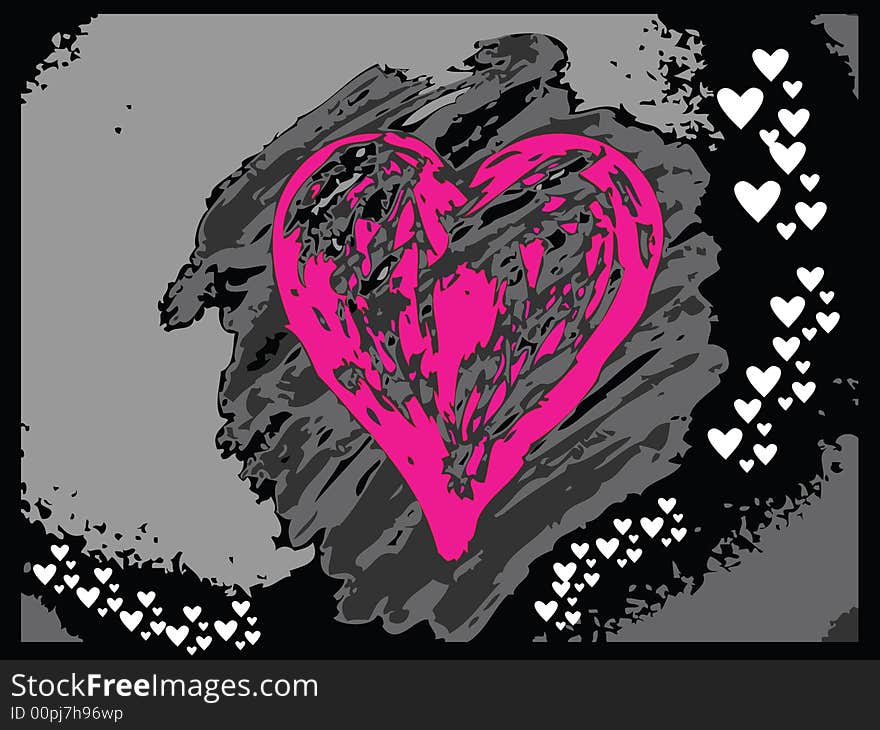 Abstract vector valentine background with hearts. Abstract vector valentine background with hearts