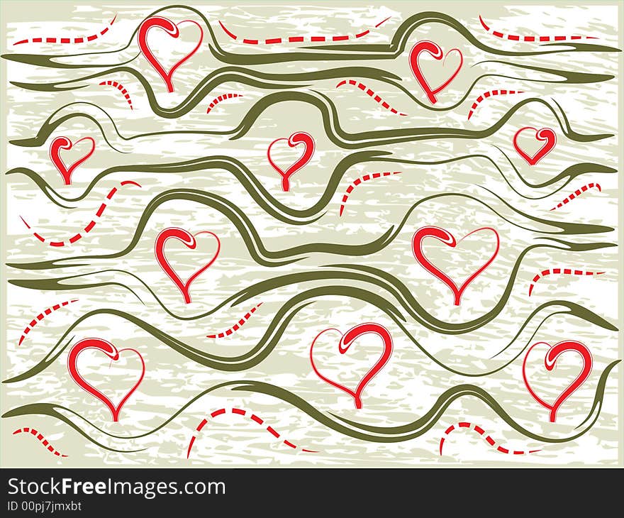 Abstract  valentine background with hearts. Abstract  valentine background with hearts