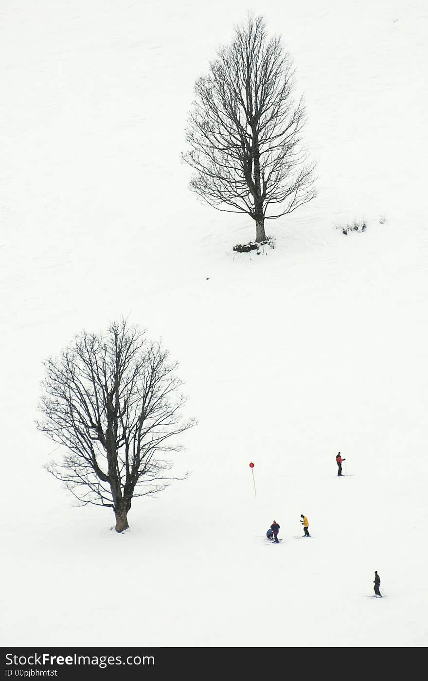 Skiing area in Soell (Austria)