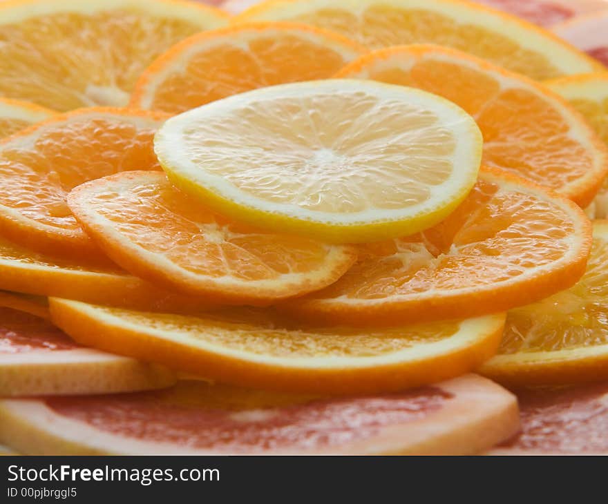 Citrus slices composition details macro