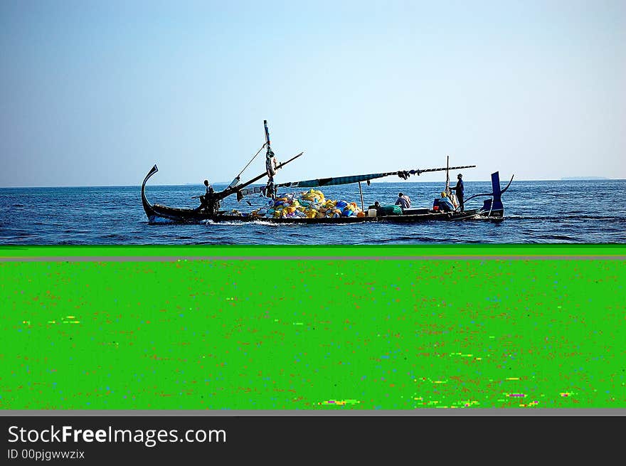 Typical Boat At Maldives