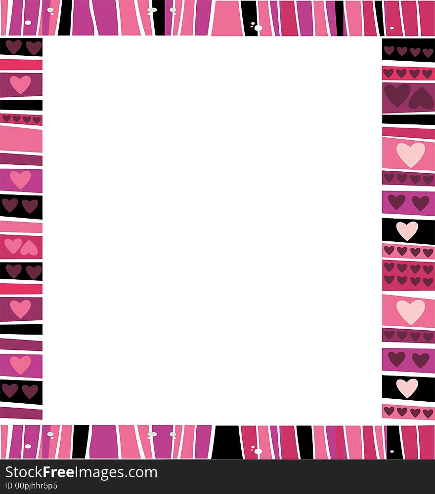 Valentine s hearts frame