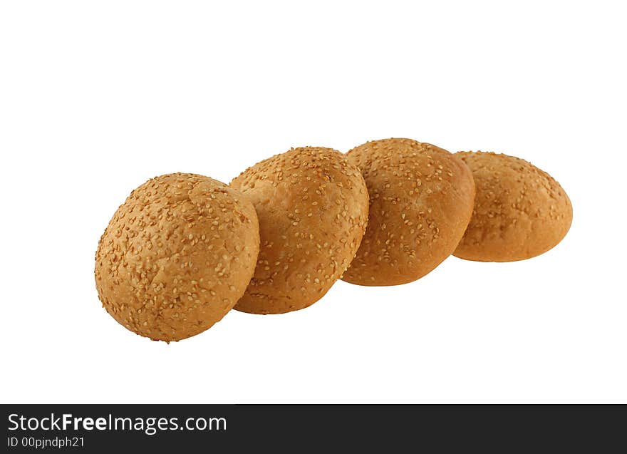 Baked bread isolated (with clipping path). Baked bread isolated (with clipping path)