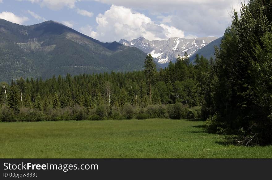 Landscape of the Rockie Mountains in Montana. Landscape of the Rockie Mountains in Montana