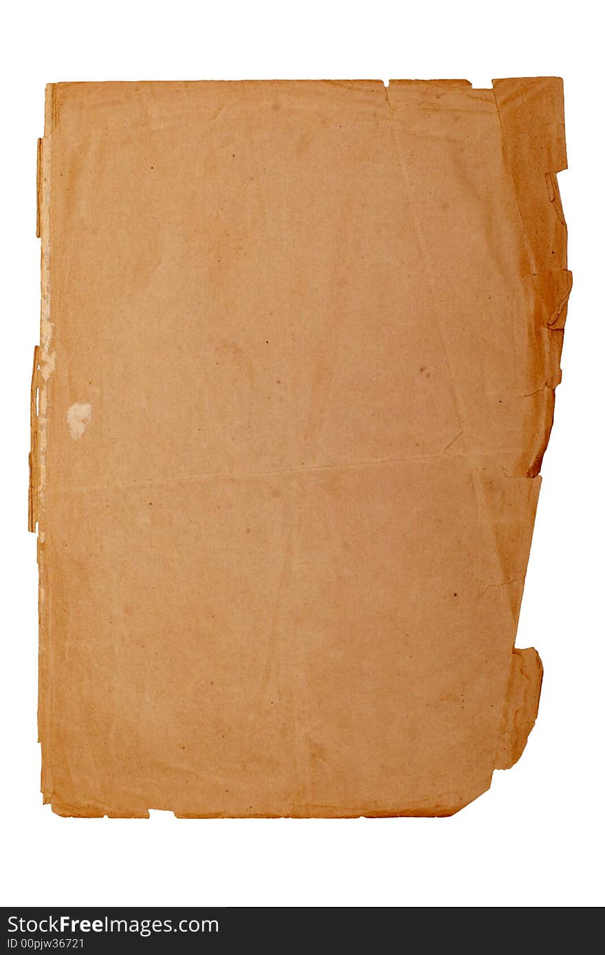 Old yellowed sheet of paper