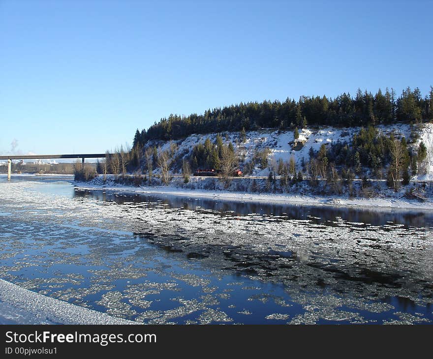 Cold winter river