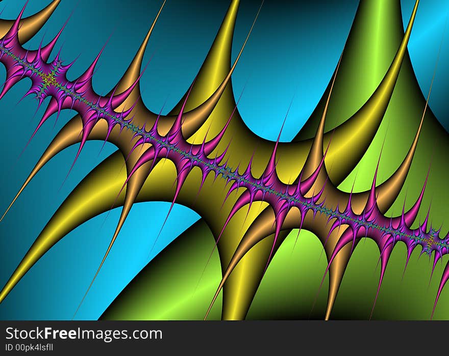 Sharp spikes fractal generated background image