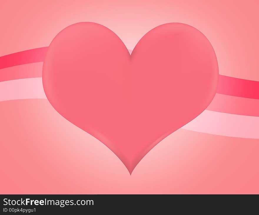 Graphic illustration of large pink highlighted heart against a striped background. Graphic illustration of large pink highlighted heart against a striped background.